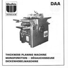 Wadkin DAA Planer Surfacer and Thicknesser Spare Parts