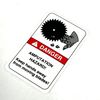 WB400 BGRA Motor Cover Warning Sticker Only
