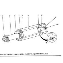 All Spindle Units - 40mm Diameter Square Shoulder for GD Planer Moulder Spare Parts