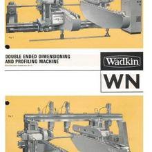 Wadkin WN and WNF Double Ended Dimension and Profiling Machine Spare Parts