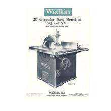 Wadkin SQ/SV Circular Saw Bench Spare Parts
